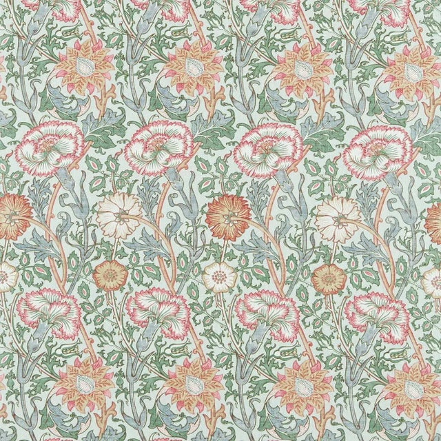 Morris & Co Pink & Rose Fabric in Eggshell/Rose - a Sample For Sale
