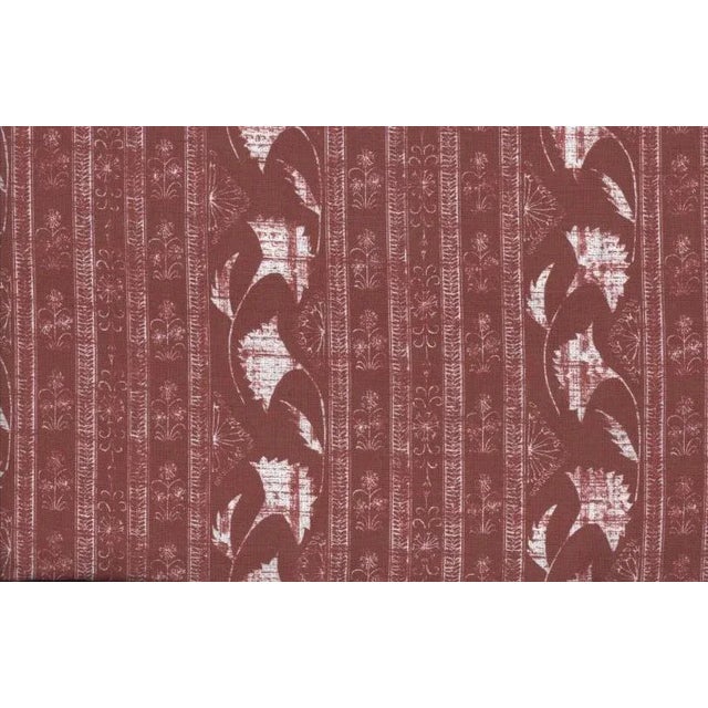 Lauren Liess Boho Stripe Fabric in Solid Spice For Sale