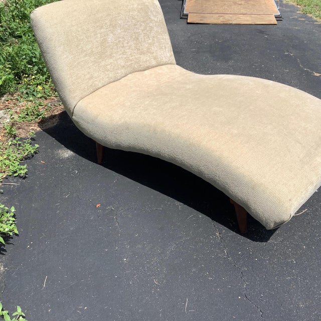 This S shaped wave chair circa 1955 Designed by Adrian Pearsall for Craft Associates. The valor type fabric shows...