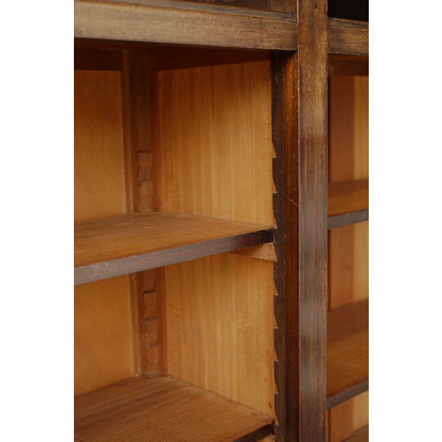 Wood Art Deco Amsterdam School Bookcase from C.H.Eckhart, 1920s For Sale - Image 7 of 14