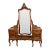 Vintage French Louis XV Style Walnut Vanity With Beveled Mirror For Sale