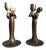 Art Nouveau Candleholders in Zinc, 1890s, Set of 2 For Sale