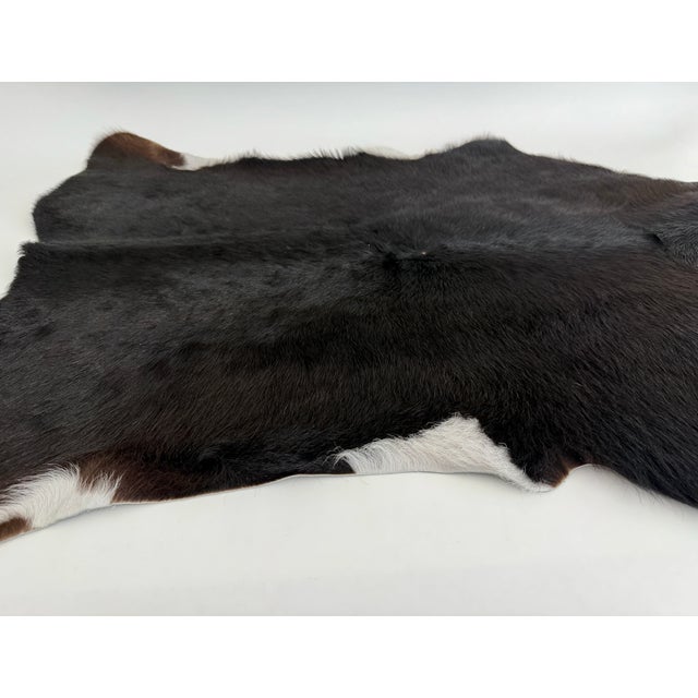 Contemporary Natural Black Calf Hide For Sale - Image 3 of 4