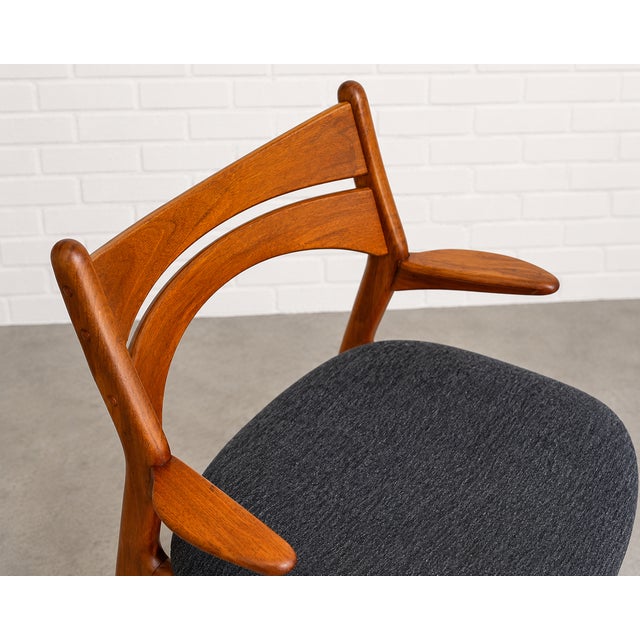 Mid Century Modern Pair of Teak Dining Chair by Erik Buch for Christiansen For Sale - Image 13 of 15