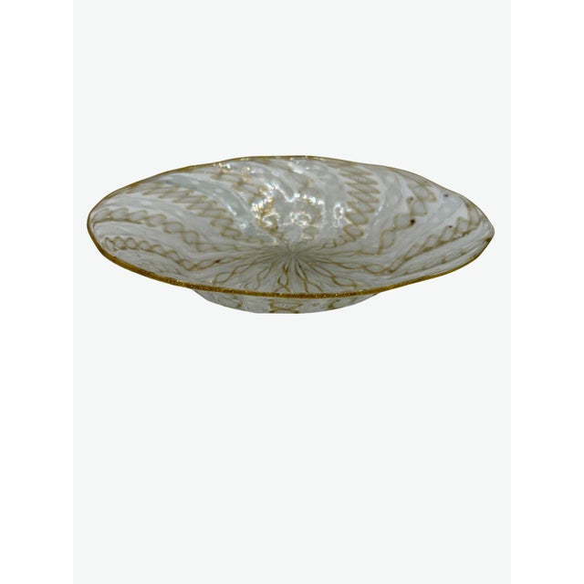 Very nice antique Murano Glass Saucers with Zanfrico. A great collector set! Signs of ash in the glass, which is typical...