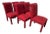 Late 20th Century Set of 6 Fully Upholstered Parsons Style Dining Chairs For Sale