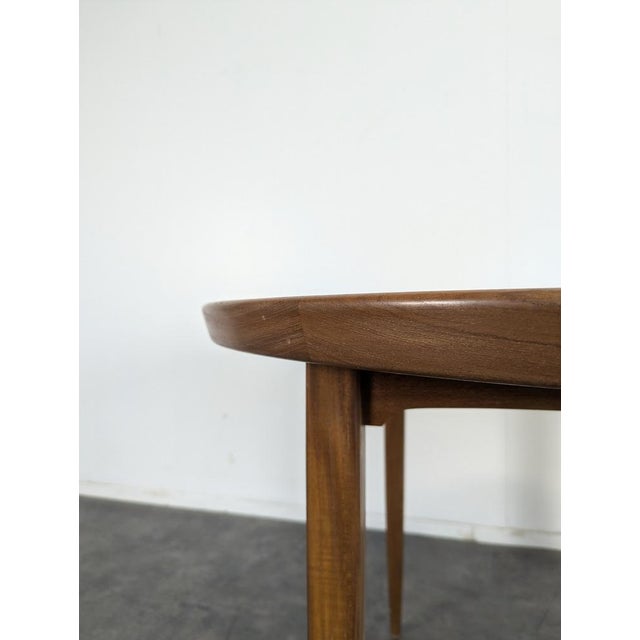 Brown Scandinavian Teak Dining Table For Sale - Image 8 of 9