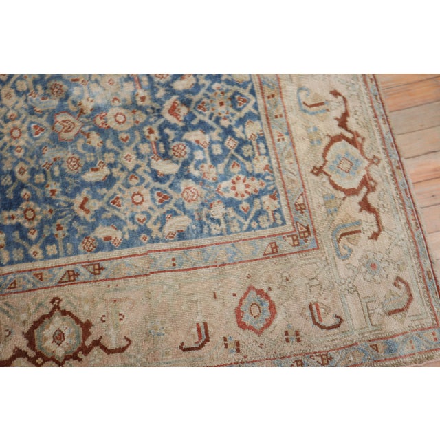 Early 20th Century Antique Malayer Denim Blue Persian Rug - 4'3" x 6'3" For Sale - Image 5 of 6