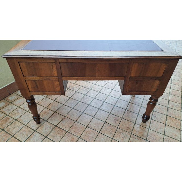 Late 19th Century Italian Walnut Desk, Italy For Sale - Image 5 of 6