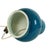 1970s Italian Round Blue Ceramic Table Lamp, 1970s For Sale - Image 5 of 12