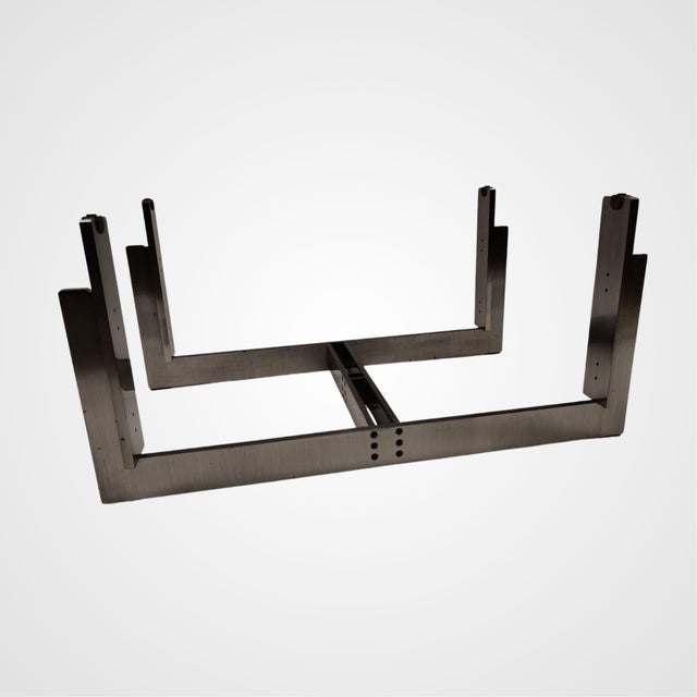 1970s Florian Low Table by Carlo Scarpa in Glass and Steel, 1973 For Sale - Image 5 of 11