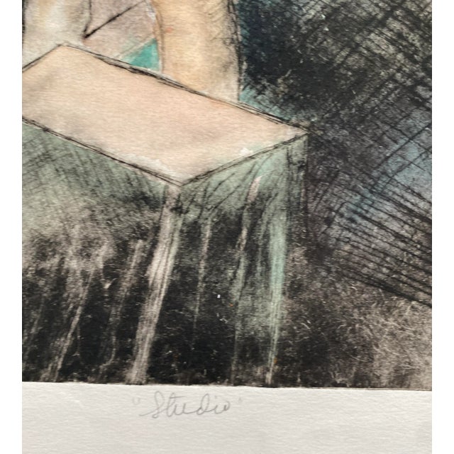 Contemporary 1995 Studio Nude Color Etching by Nichols For Sale - Image 3 of 5