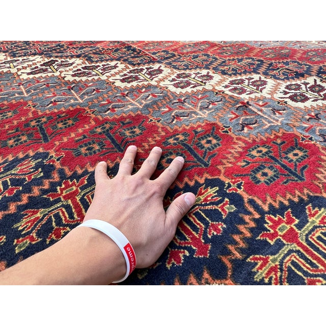 Caucasian Shirvan All-Over Blossom Lattice Tribal Rug - 6'8" X 5'4" For Sale - Image 12 of 13