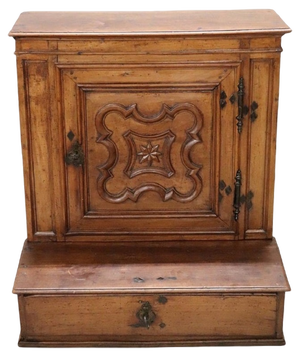 Mid 17th Century Hand Carved Walnut Kneeler
