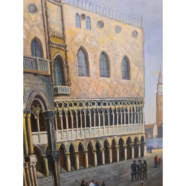 Piazza San Marco in Venice, 1960s, Oil on Canvas, Framed For Sale - Image 10 of 18