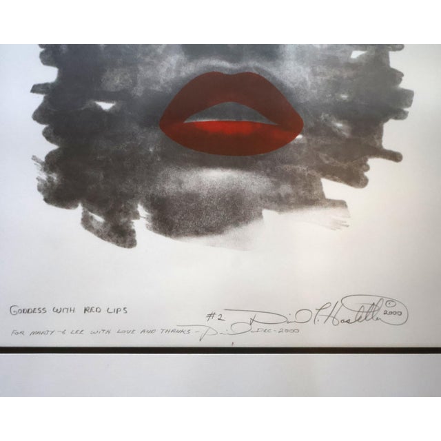 Vintage 2000 David Hostetler Signed Numbered Lithograph "Goddess With Red Lips" — American Sculptor Female Form Art, Framed Original Print For Sale - Image 12 of 12