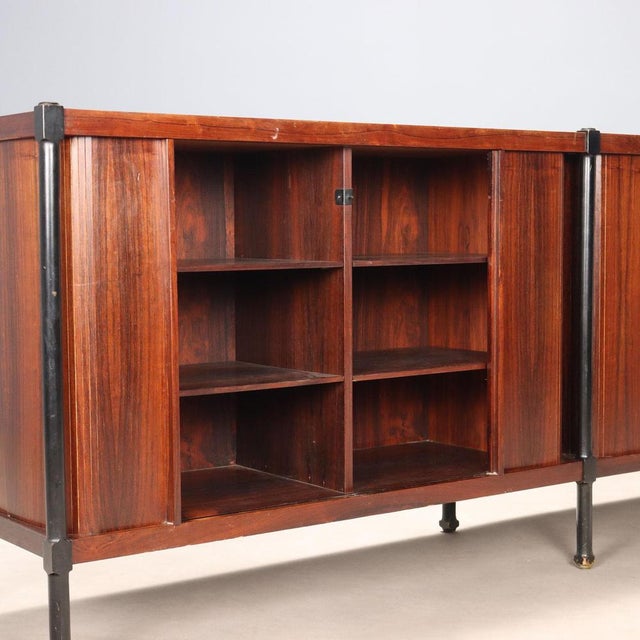 Vintage Wood Veneer Sideboard, Italy, 1960s For Sale - Image 4 of 11
