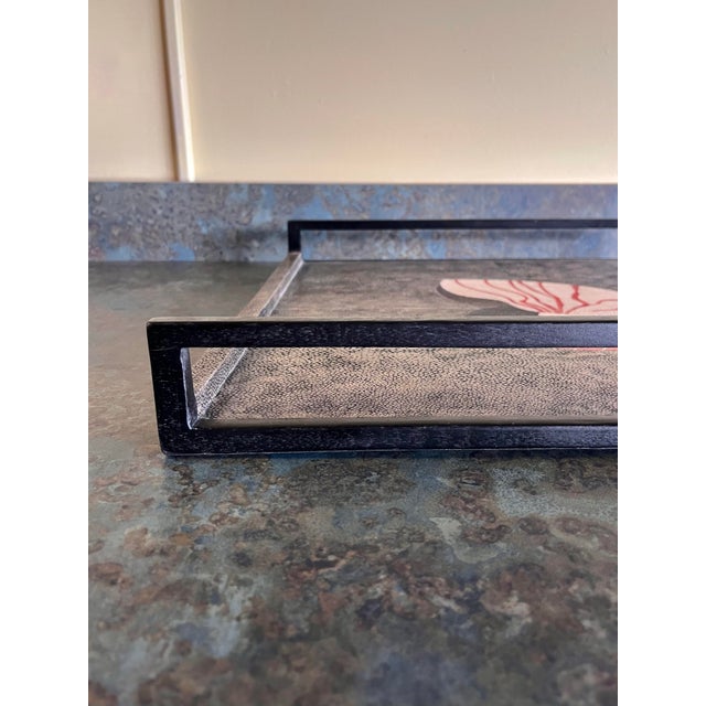 Nautical Vintage R & Y Augousti Shagreen Nautilus Shell Tray For Sale - Image 3 of 5