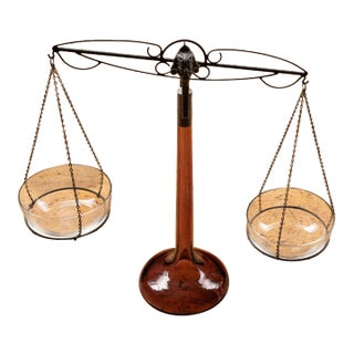 Early 20th Century Glass Apothecary Balance Scale For Sale