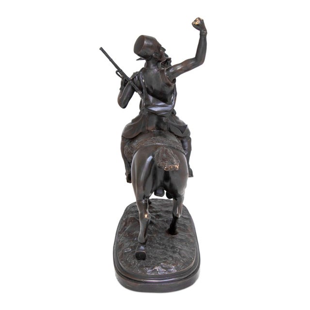 Early 20th Century Auguste Moreau "The Falconer" Bronze For Sale - Image 5 of 5