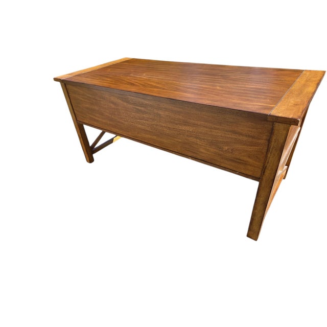 1990s Ethan Allen Tango Hawke Collection Writing Desk Arts Crafts Maple Mission For Sale - Image 9 of 16