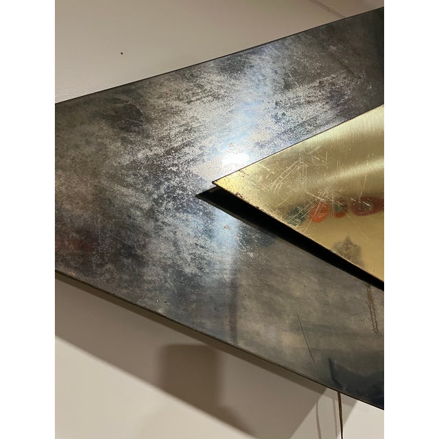1980s 1980s Modern Curtis Jere' Wall Lamp Mounted and Illuminated For Sale - Image 5 of 8