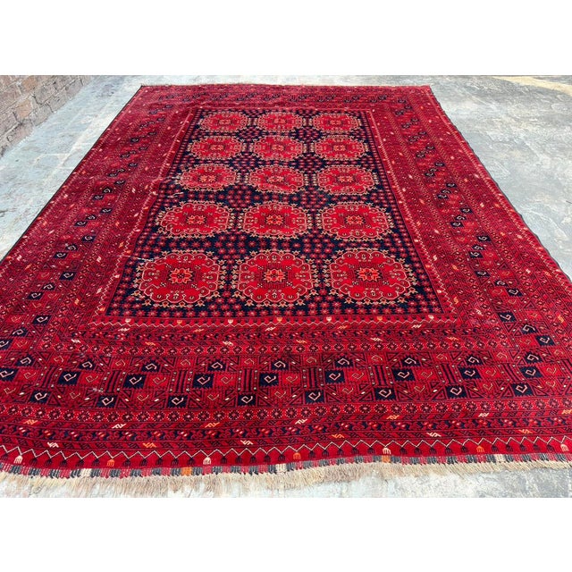 Vintage Turkmen Ersari Rug - 6'8x8'9 For Sale - Image 6 of 9