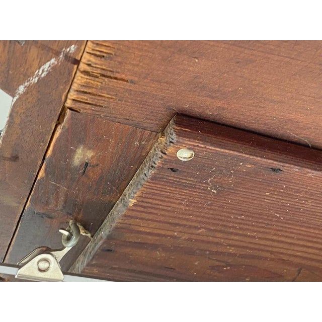 Wood Art Nouveau Wood Wall Mirror with Facet Cut, Austria, 1900s For Sale - Image 7 of 18