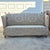 Vintage George Smith Style Silk Damask Knole Sofa 81” Long With Hinged Sides Pineapple Finials Down Cushions For Sale - Image 14 of 17