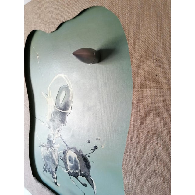 Blue Stefano Mazzolini, O3M, Mixed Media on Canvas For Sale - Image 8 of 12