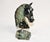 Green Emerald Gemstone Horse Bust Statue Emerald Nose Hand Carved Sculpture For Sale - Image 8 of 15