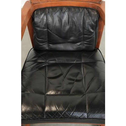 Vintage Art Deco Dining Chairs in Black Leather from Schuitema, Set of 2 For Sale - Image 5 of 15