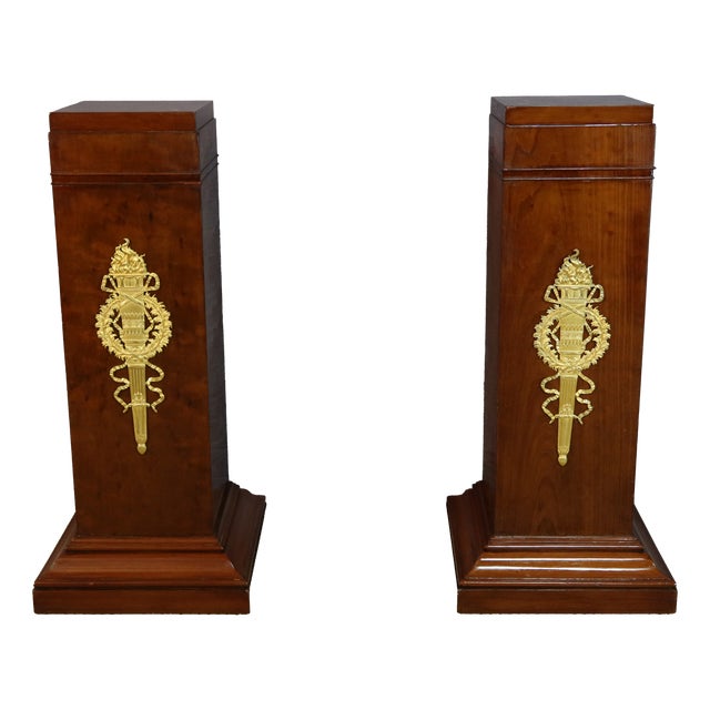 Empire Pedestals, Early 19th Century, Set of 2 For Sale