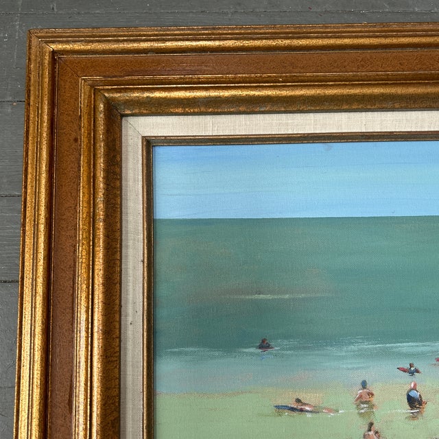 Contemporary Original Painting by Stephen Heigh “At the Beach” For Sale - Image 4 of 5