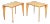 Mid Century Modern Side Tables or End Tables Blonde With Laminate Tops a Pair For Sale
