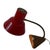Red Desk Lamp with Faux Wooden Base and Accent & Brass Gooseneck For Sale - Image 6 of 9