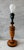 Wood Turned Wood Table Lamp With Black Banding Detail For Sale - Image 7 of 9