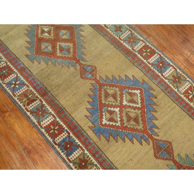 Antique Zabihi Collection Persian Bakshaish Runner - 3'4" x 14'1" For Sale In New York - Image 6 of 10
