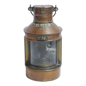 1940s Tung Woo Copper Hong Kong Maritime Ships Stern Lantern