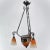 Metal Art Deco Pate De Verre Ceiling Lamp attributed to Schneider, 1930s For Sale - Image 7 of 12