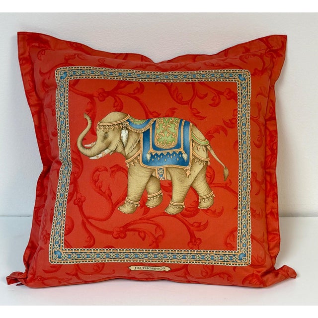 Pair Jim Thompson Thai Silk Elephant Pillows, Tony Duquette Style, circa 1990s For Sale - Image 14 of 16