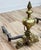 Metal Antique French Baroque Brass Fireplace Andirons-Chenets, Pair For Sale - Image 7 of 7