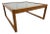 Mid 20th Century Teak + Smoked Glass Coffee Table For Sale