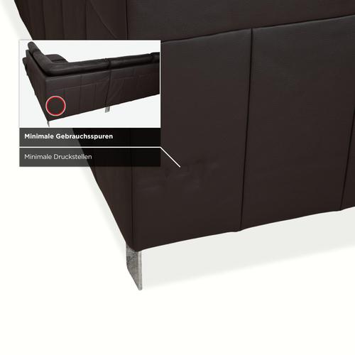 Animal Skin Dark Brown Leather Sofa from Ewald Schillig For Sale - Image 7 of 13