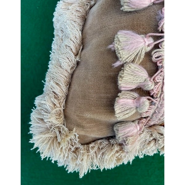 Mid 20th Century Vintage Needlepoint Pillow For Sale - Image 5 of 11