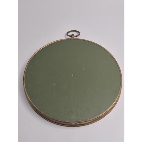 Swedish Modern Pocketwatch-Shaped Mirror with Brass Frame from Firma Svenskt Tenn, 1890s For Sale - Image 6 of 7