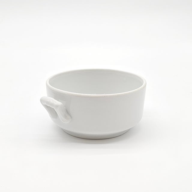 Late 20th Century French Apilco White Porcelain Individual Covered Casseroles, Pair For Sale In San Francisco - Image 6 of 17