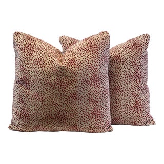 Colefax & Fowler “Malabar” Square Feather/Down Pillows - a Pair For Sale