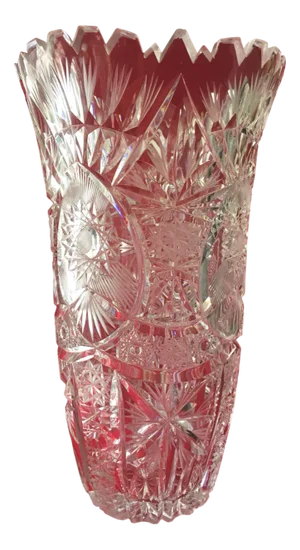 Large Vase in Richly Cut Crystal