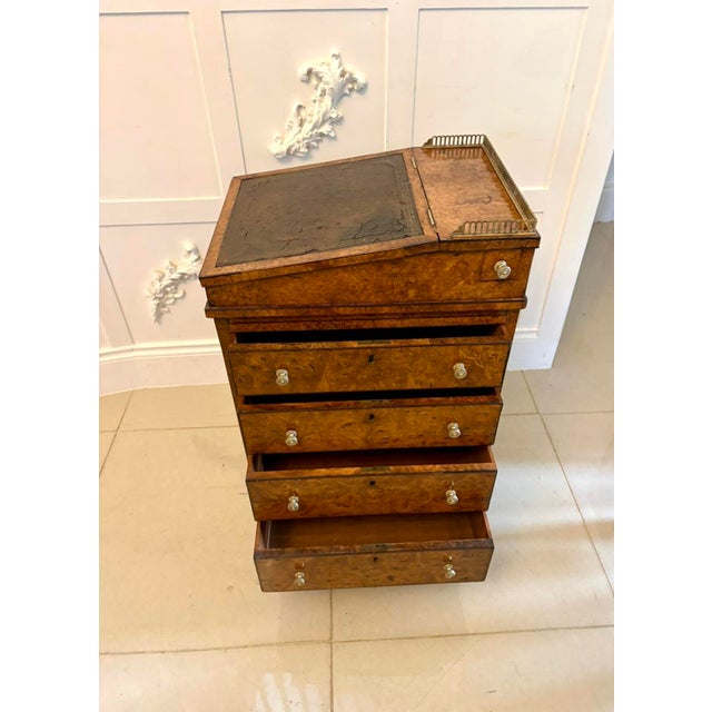 Antique George III Pollard Oak Davenport Desk with Slide and Turn Top, 1780s For Sale - Image 10 of 16